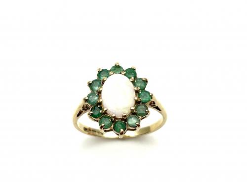 9ct Opal & Emerald Ring (sold as seen)