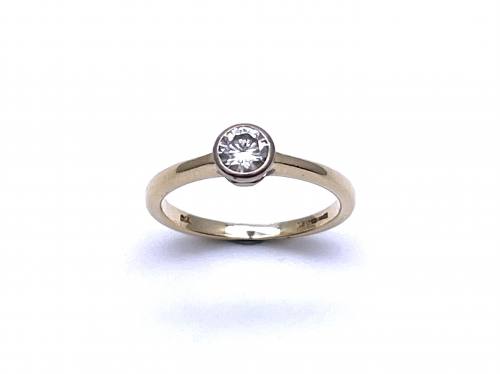 18ct Yellow Gold Diamond Solitaire Ring