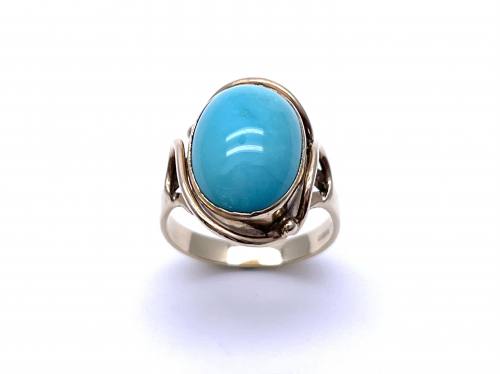 9ct Turquoise Solitaire Dress Ring