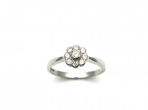 9ct Diamond Cluster Ring Est 0.20ct