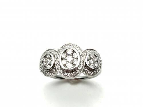 18ct Diamond Cluster Ring 1.00ct