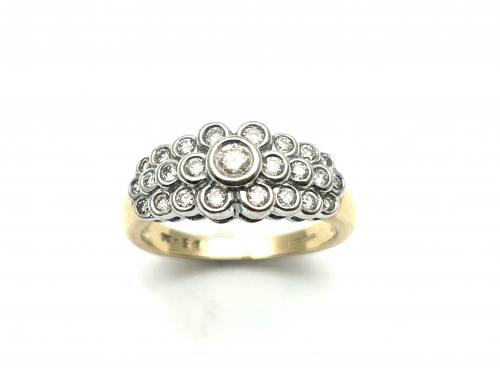 9ct Diamond Cluster Ring 0.50ct