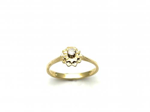 18ct Diamond Solitaire Ring Est 0.10ct