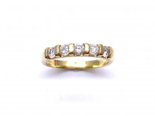 18ct Diamond 5 Stone Ring 0.53ct