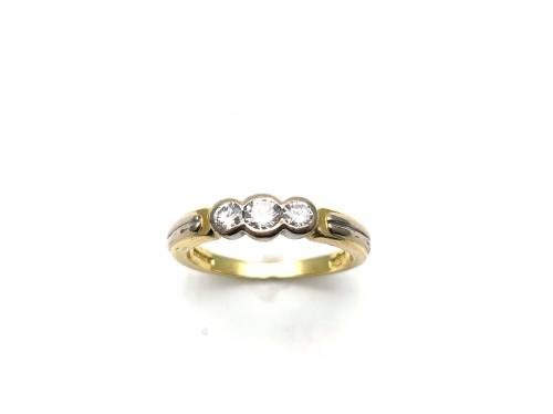 18ct Diamond 3 Stone Ring Est 0.40ct