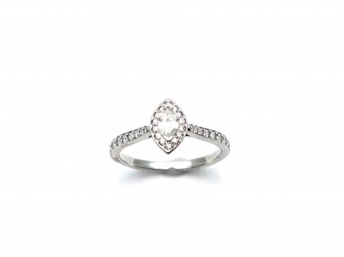 18ct Diamond Cluster Ring 0.40ct