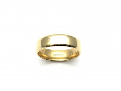 18ct Yellow Gold Wedding Ring 6mm