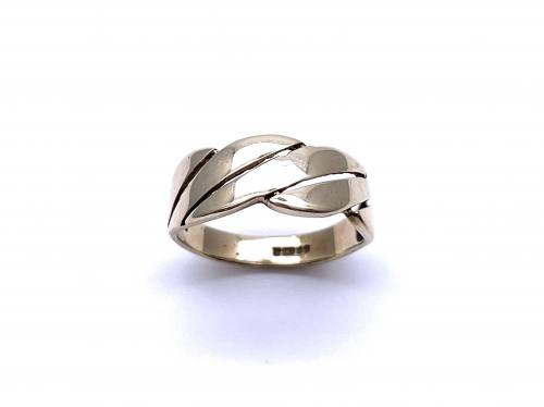 9ct Yellow Gold Cut Out Band Ring