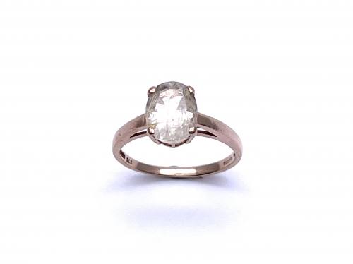 9ct Rutilated Quartz Solitaire Ring