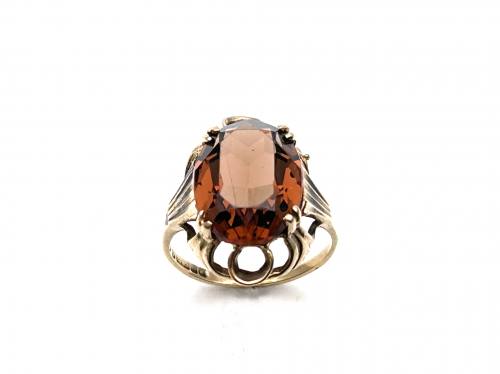 9ct Yellow Gold Smokey Quartz Ring