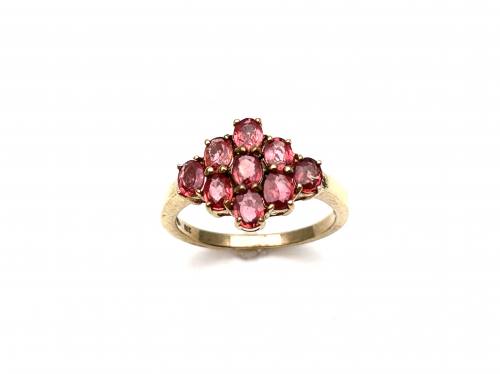 Garnet Cluster Ring