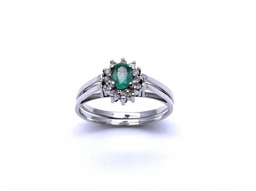 14ct Emerald & Diamond Reversible Ring