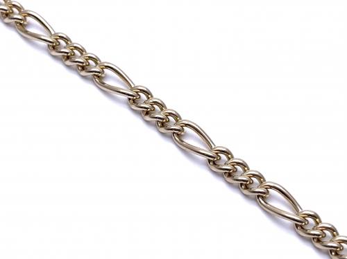 9ct Yellow Gold Figaro Bracelet 8 inch