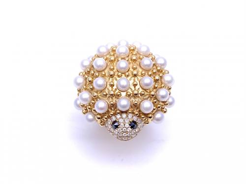 18ct Yvonne Leon Pearl Hedgehog Ring