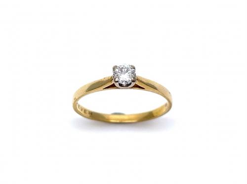 18ct Yellow Gold Diamond Solitaire Ring