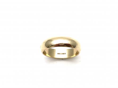 9ct Yellow Gold Court Wedding Ring 5mm