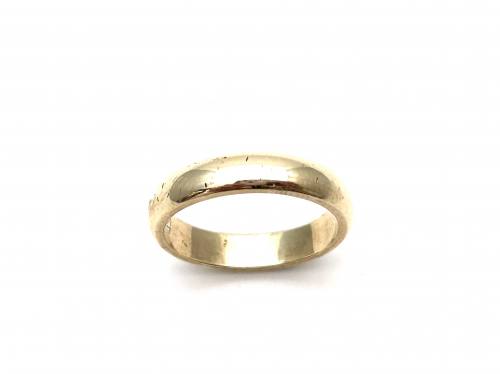 9ct Yellow Gold D Shape Wedding Ring