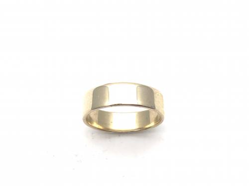 9ct Yellow Gold Flat Wedding Ring