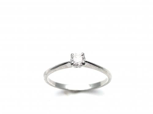 18ct Diamond Solitaire Ring Est 0.35ct