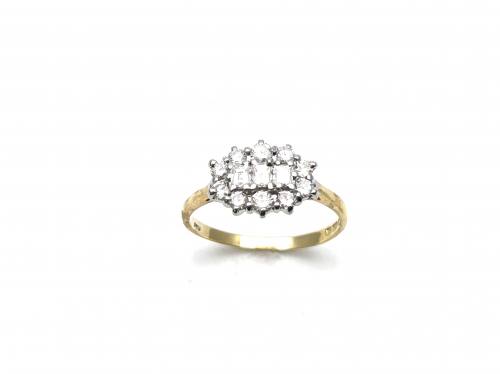 18ct Diamond Cluster Ring Est 0.75ct