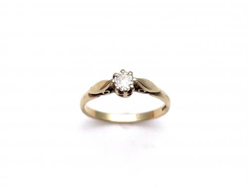 9ct Old Cut Diamond Solitaire Ring