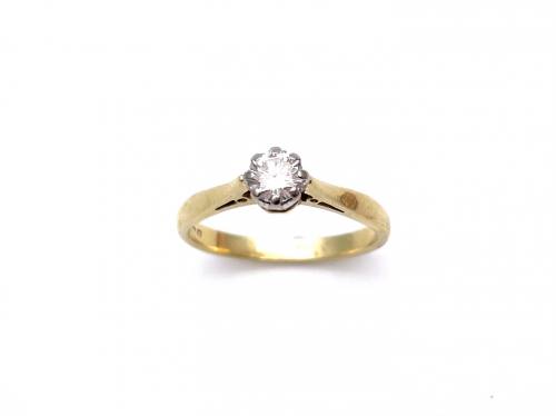 18ct Yellow Gold Diamond Solitaire Ring