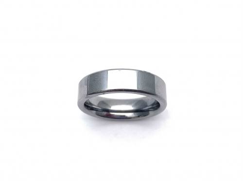 Tungsten Carbide Ring Flat Edge 6mm