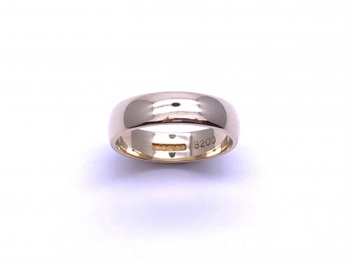 9ct Yellow Gold Wedding Ring 6mm