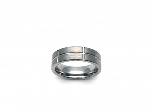 Tungsten Carbide Ring Brushed 6mm