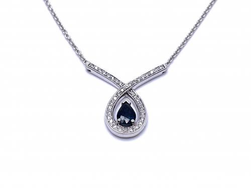 9ct Sapphire & Diamond Necklet