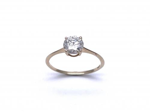 9ct Synthetic Moissanite Solitaire Ring