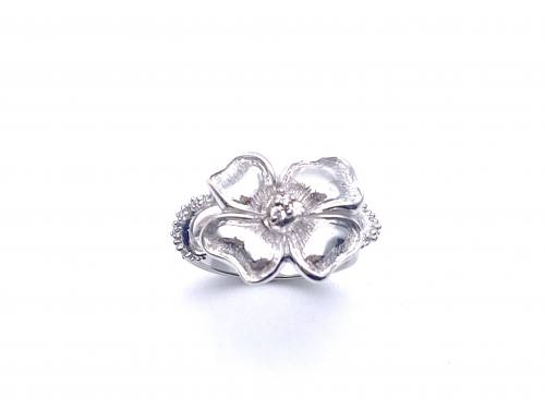 925 CZ Flower Ring