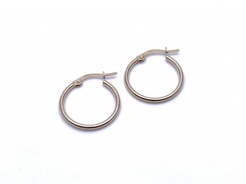 9ct Yellow Gold Hoop Earrings 15mm