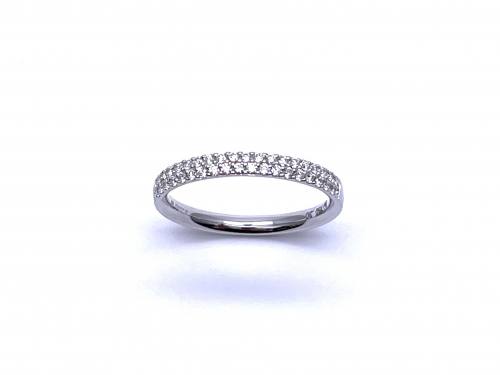 18ct White Gold Diamond Pave Ring 0.30ct
