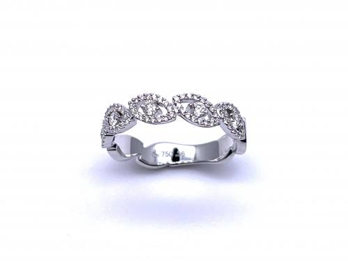 18ct White Gold Fancy Diamond Eternity Ring