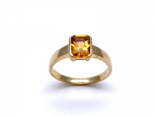 18ct Yellow Gold Citrine Solitaire Ring