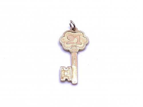 9ct Yellow Gold 21 Key Charm/Pendant