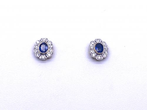 18ct Sapphire & Diamond Earrings