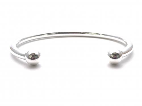 Silver Heavy Torque Bangle