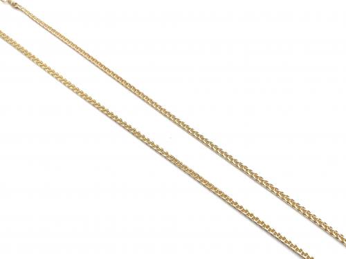 9ct Yellow Gold Spiga Chain 18 inch