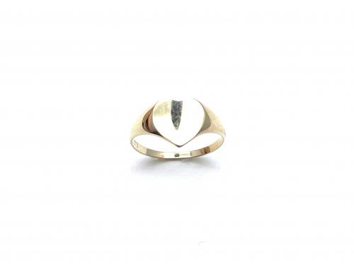9ct Yellow Gold Childs Heart Signet Ring