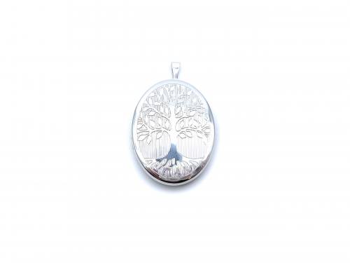 Silver Oval Tree Of Life Locket