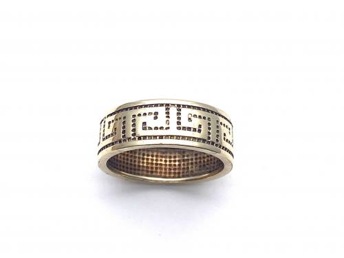 9ct Yellow Gold Greek Key Ring