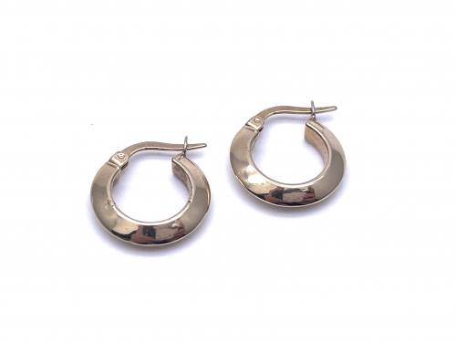 9ct Yellow Gold Hoop Earrings 15mm