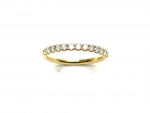 18ct Yellow Gold Diamond Half Eternity Ring 0.50ct