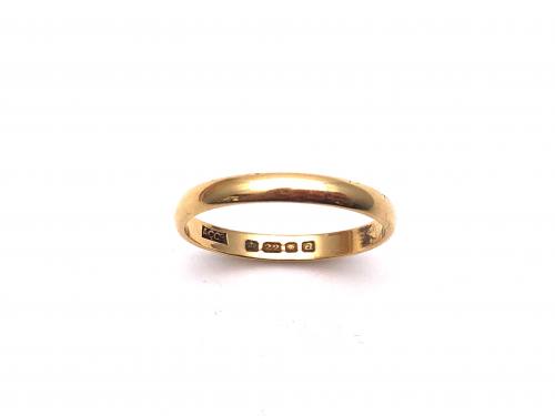 22ct Yellow Gold Plain Wedding Ring