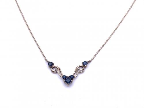9ct Yellow Gold Fancy Sapphire Necklet