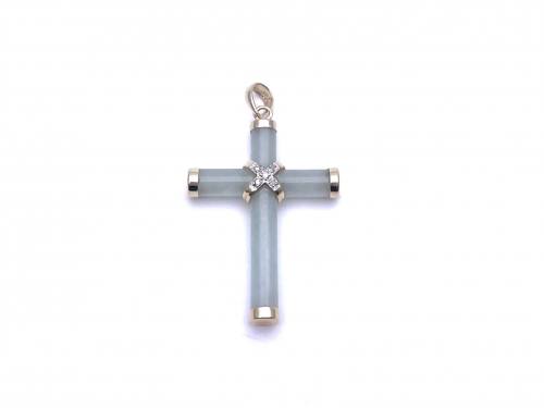 Jade & Diamond Cross