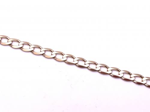 9ct Yellow Gold Flat Curb Bracelet