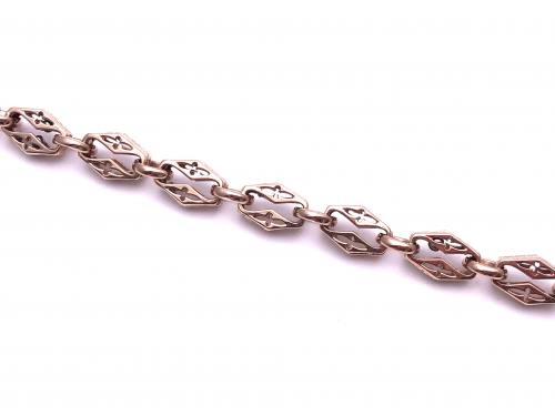 9ct Rose Gold Star Bar Bracelet